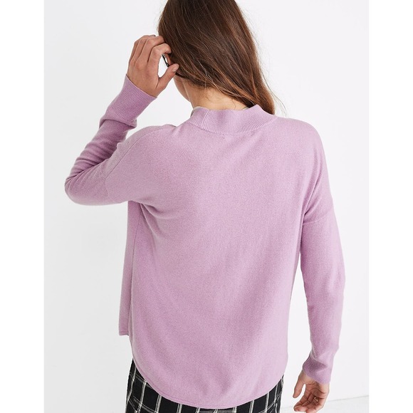 Madewell Women's Sz XS Lavender Mock Neck Wool & Alpaca Blend Sweater - Picture 2 of 9